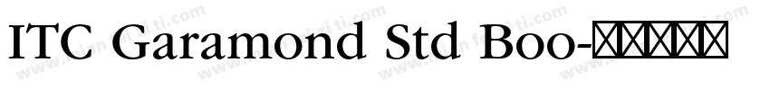 ITC Garamond Std Boo字体转换